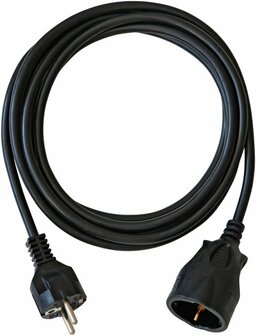 Plastic Extension Cable Black 3m H05VV-F 3G1,5