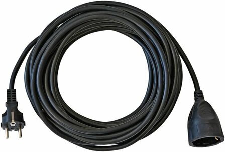 Plastic Extension Cable Black 10m H05VV-F 3G1,5