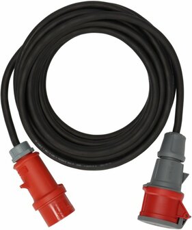extension cable IP44 with phase inverter 25m black H07RN-F 5G2,5 CEE 400V 16A