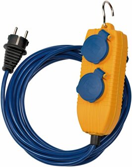 Extension cable IP54 with Powerblock 5m blue AT-N05V3V3-F 3G1,5
