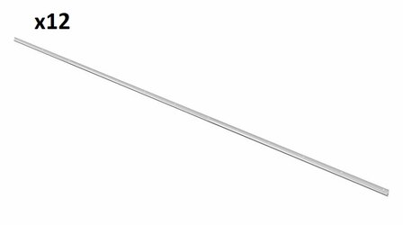 Tentrail aluminium 90 250 x 2.7 cm x12 pieces