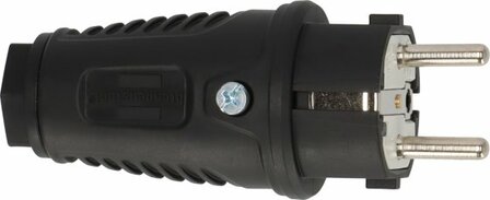 Rubber earthing plug 230V 16A IP54