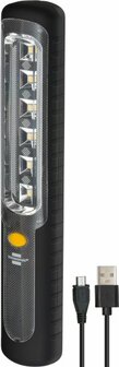 Rechargeable hand-held LED light HL 300 AD 300lm, with dynamo, hook, magnet, USB