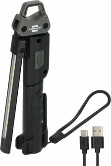Rechargeable LED hand lamp HL 400 AC, 400lm + spot 120lm + light source on the back 200lm