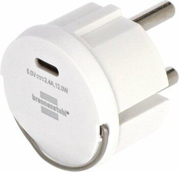 USB C Socket Adapter 2.4A white