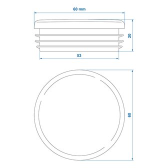 End cap &Oslash;60mm x10 stuks