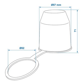 Tow bar cap plastic with ring x5 pieces