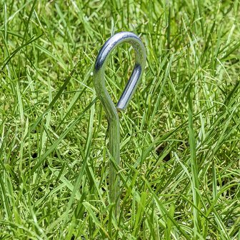 Tent peg 19cm aluminium with eye x10 stuks