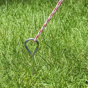 Tent peg 19cm aluminium with eye x10 stuks