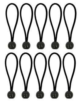 Tent tensioner elastic 15cm with plastic ball - set of 10