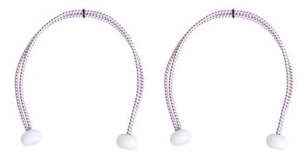 Sail tie with plastic balls, 2 pieces in bag, 50cm, white