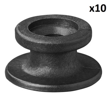 Tarpoulin lacing button round plastic x10 pieces