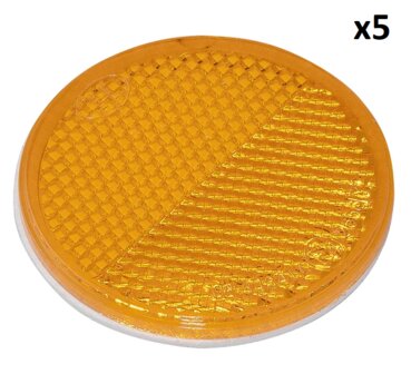 Reflector orange 60mm self-adhesive x5 pieces
