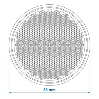 Reflector red 58mm self-adhesive with base plate x5 pieces