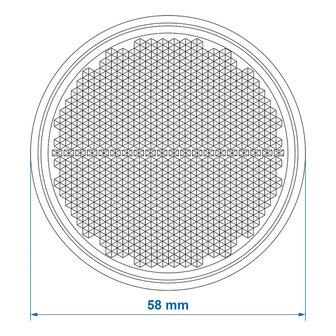 Reflector white 58mm self-adhesive with base plate x5 pieces