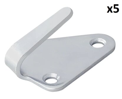 Rope hook metal 40x45mm curved x5 pieces