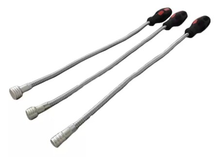 Flexible and Telescopic Magnetic Holder and Inspection Mirror Set &ndash; 6 Pieces