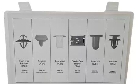 Volvo Upholstery Clip Assortment &ndash; 350 Pieces