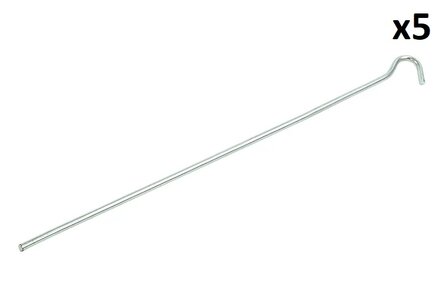 Tent peg 30cm metal with open eye x5 pieces