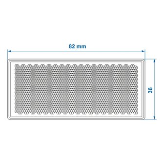 Orange reflector 82x36mm self-adhesive x5 pieces