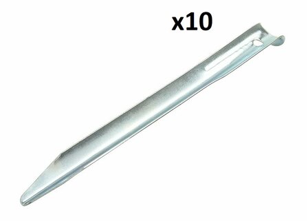 Tent peg 22cm metal half-round x10 pieces