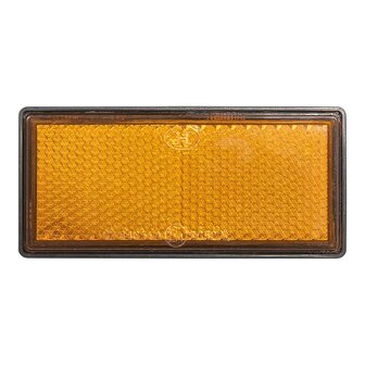 Orange reflector 85x39mm self-adhesive with base plate x10 pieces