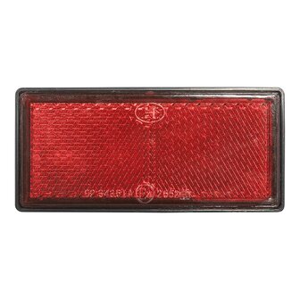 Reflector red 85x39mm self-adhesive with base plate x10 pieces