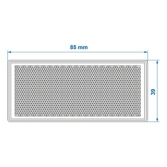 White reflector 85x39mm self-adhesive with base plate x10 pieces