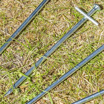 Metal ground peg 17 cm with welded cross pin x10 pieces