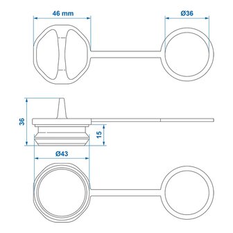 Protective cap for female adapter x10 pieces