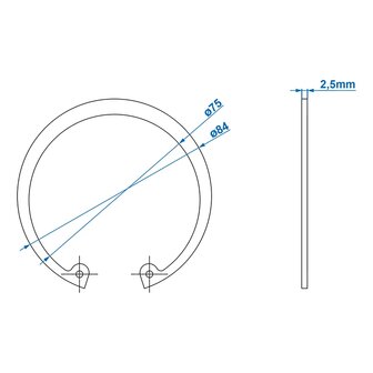 Circlip diameter 80 mm x10 pieces