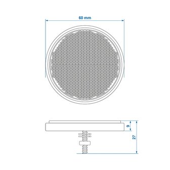 Orange Reflector 60 mm with 5 Bolt x10 pieces