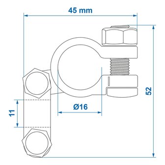 Battery terminal (-) standard x5 pieces