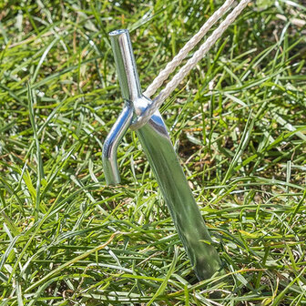 Tent peg 25cm metal with hook x10 pieces