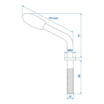 Spindle for jockey wheel clamp 48 mm x10 pieces