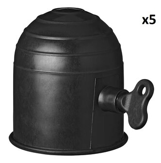 Tow bar cap black with lock x5 pieces