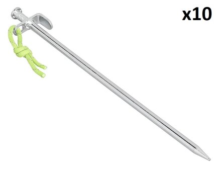 Ground stake 30 cm galvanized steel with L-hook Heavy Duty x10 pieces