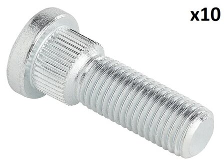 Wheel Bolt M12x1.5 Knurled 14.5 mm x10 pieces