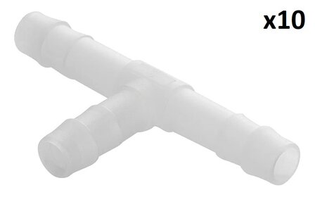 Hose Barb T-Piece 8mm x10 pieces