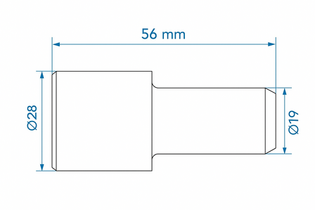 Drain Pipe Adapter dia 28 mm to dia 19 mm PE Black x5 pcs