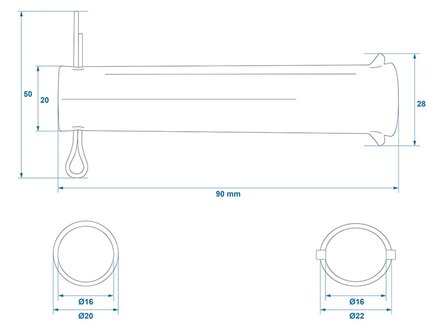 Axle for jockey wheel 60 mm x5 pieces