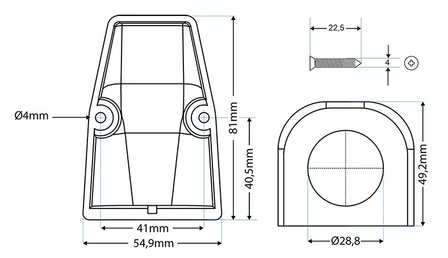 Surface-mounted installation frame single x5 pieces