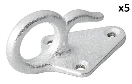 Rope hook metal with eye 70 x 40 mm x5 pieces