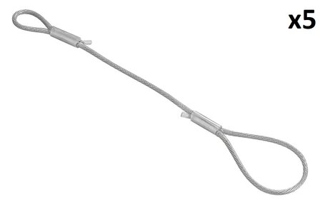 Breakaway cable 40 cm with loops x5 pieces