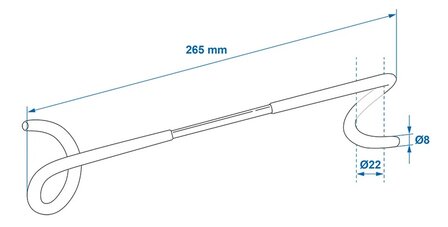 Double-sided tent pole hanging hook 26.5 cm