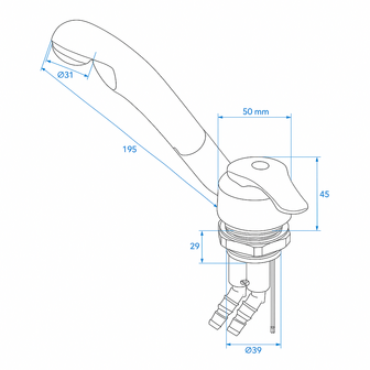 Ceramic Mixer Tap Samba diameter 39 mm chrome x5 pieces