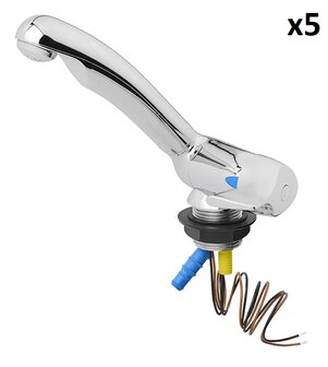 Cold Water Tap Keramik Style 12V diameter 33 mm chrome x5 pieces