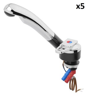Ceramic Mixer Tap Deluxe diameter 27 mm chrome/black x5 stuks