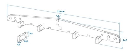 Spacer for caravan/motorhome roof cover