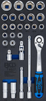 Socket Set Inch Sizes 12.5 mm (1/2) 27 pcs